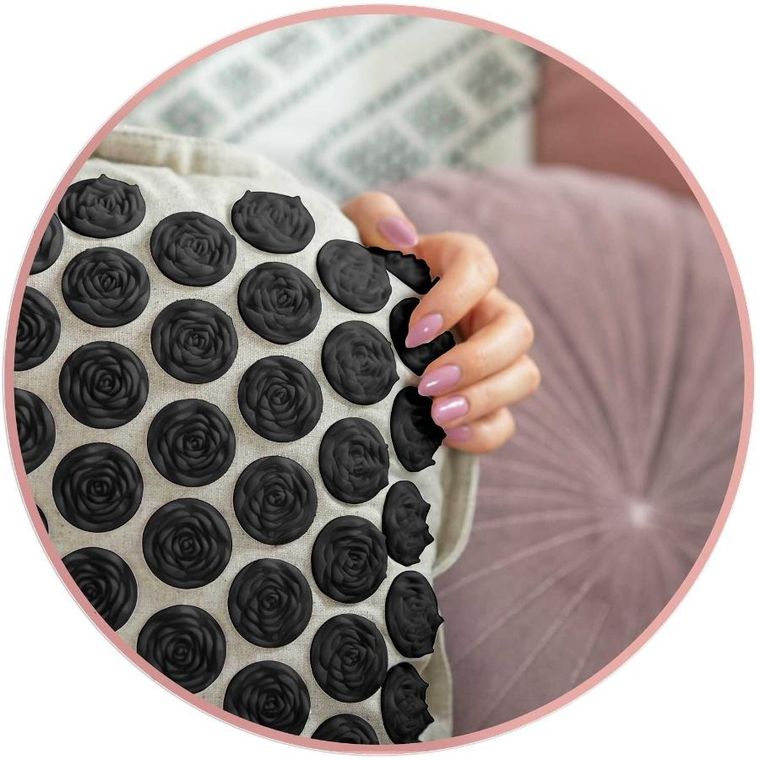 Neo-Sport, mata z kolcami do akupresury, szaro-czarna