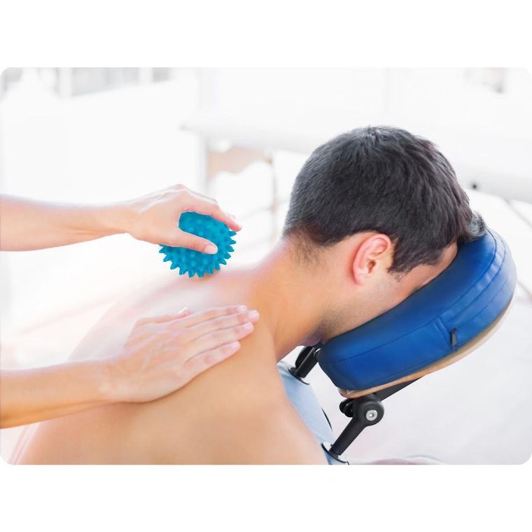 Neo-Sport, piłka do masażu i fitness, niebieska, 7,5 cm