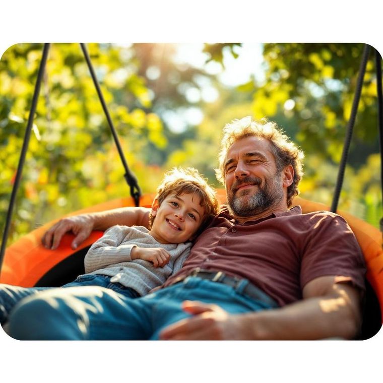 Neo-Sport, Swingo, huśtawka bocianie gniazdo, pomarańczowa, 100 cm