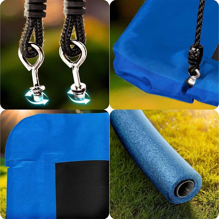 Neo-Sport, Swingo huśtawka bocianie gniazdo prostokątna, 110-70 cm