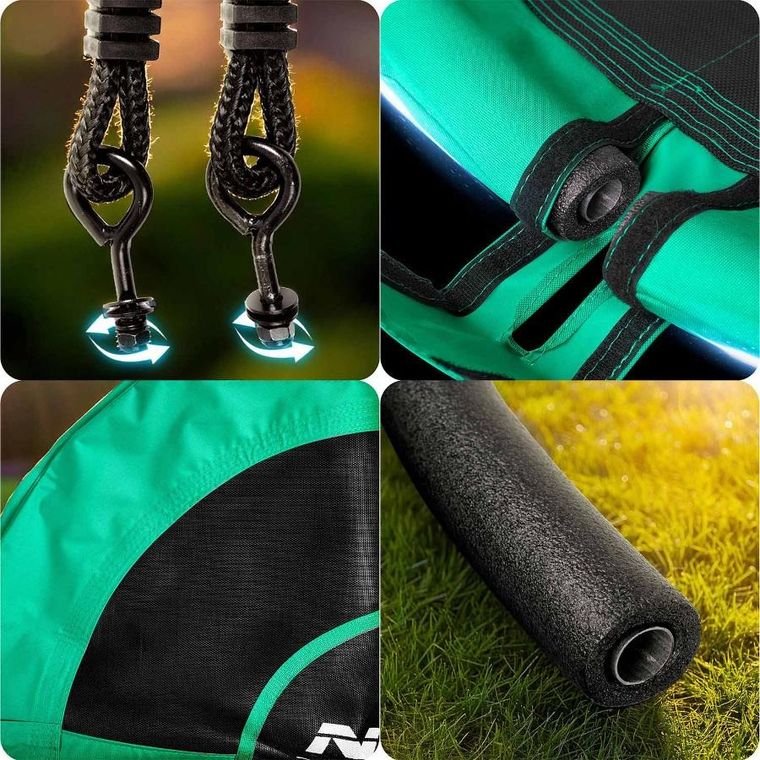 Neo-Sport, Swingo, huśtawka bocianie gniazdo, zielona, 110 cm