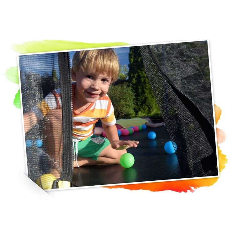 Neo-Sport, trampolina ogrodowa profilowana, z siatką wewnętrzną, 10ft/312 cm