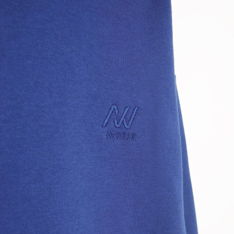 Niebieska bluza unisex z kapturem o kroju oversize NOWEAR