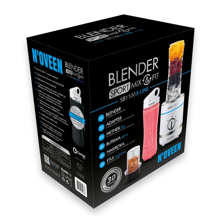 Noveen, Sport Mix & Fit, blender, SB1100, Xline, White