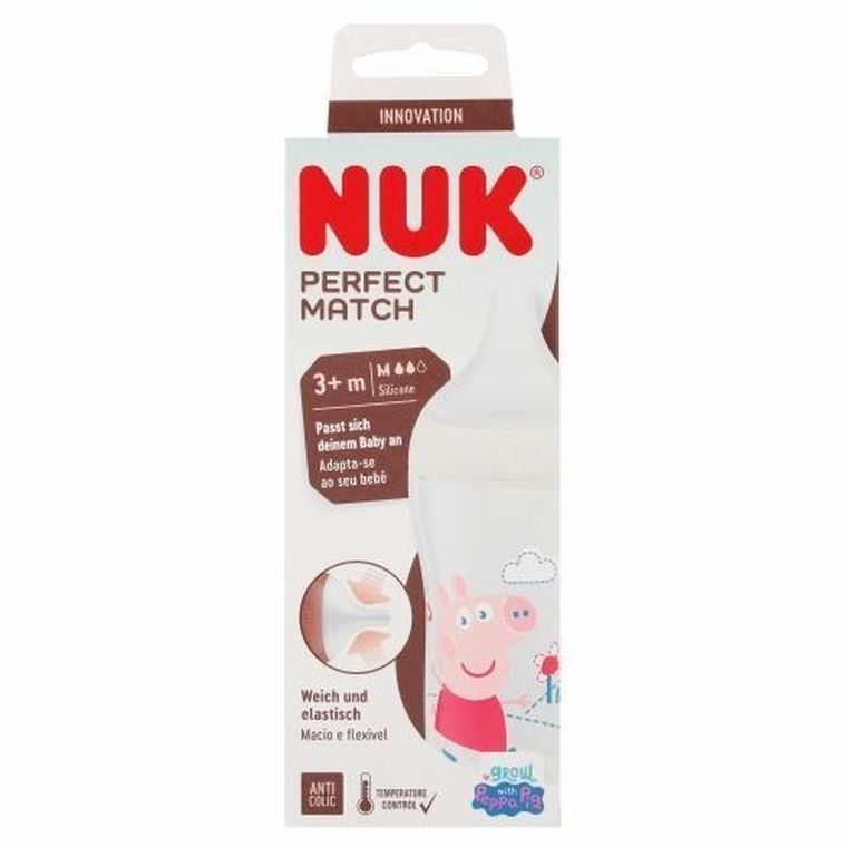 Nuk, Świnka Peppa, butelka, 260 ml