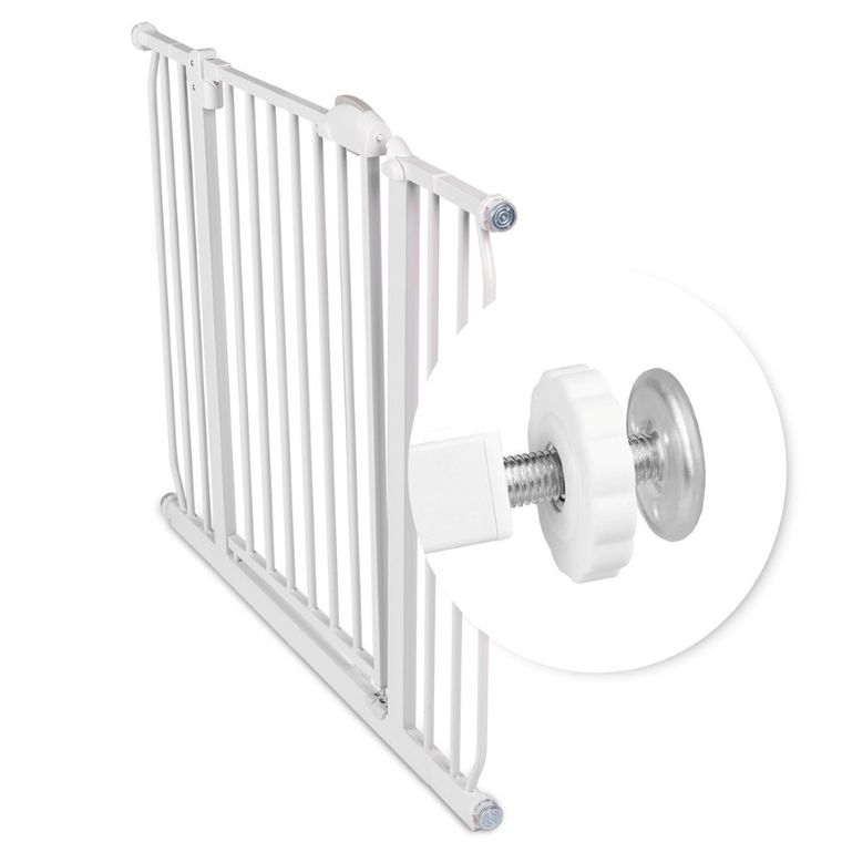 Nukido, barierka, bramka zabezpieczająca, biała