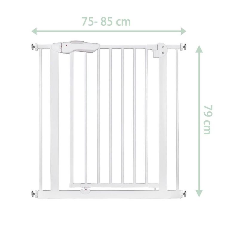 Nukido, barierka, bramka zabezpieczająca, biała