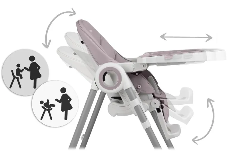 Nukido, Belo, krzesełko do karmienia ze stolikiem, wrzosowe