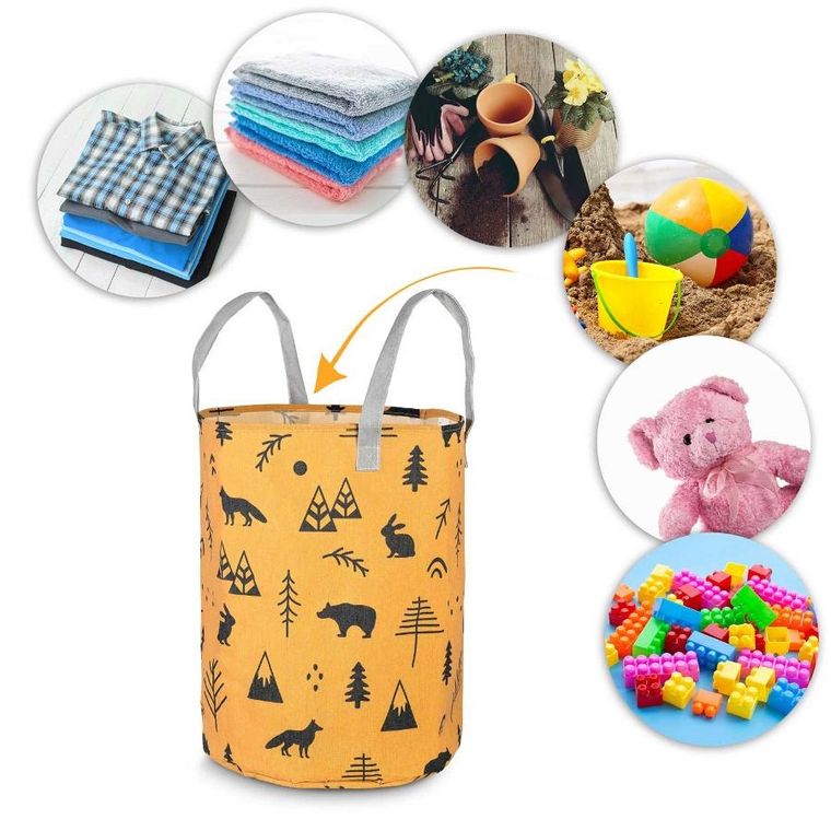 Nukido, kosz na zabawki, pomarańczowy