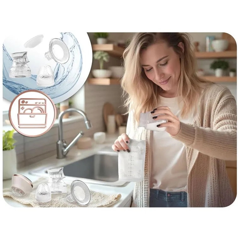 Nukido, laktator elektryczny, trójfazowy, beige, NK-960