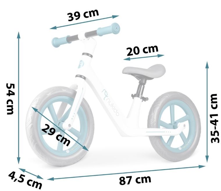 Nukido, Light Flee, rowerek biegowy dla dzieci, biały