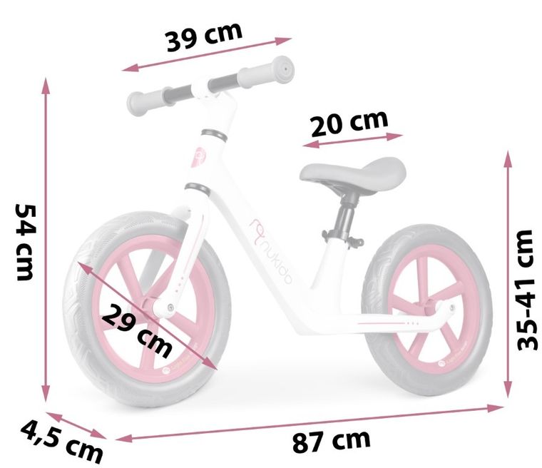 Nukido, Light Flee, rowerek biegowy dla dzieci, biały
