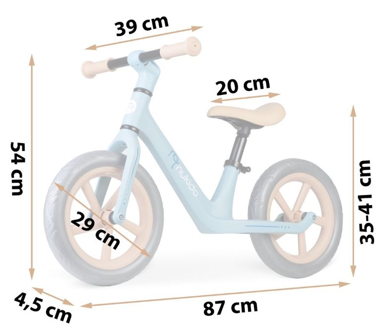 Nukido, Light Flee, rowerek biegowy dla dzieci, błękitny