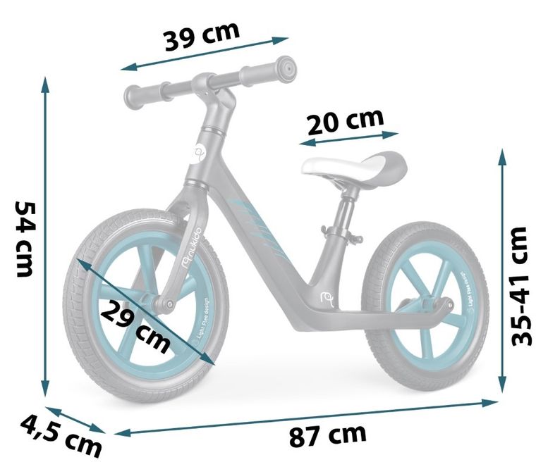 Nukido, Light Flee, rowerek biegowy dla dzieci, czarny