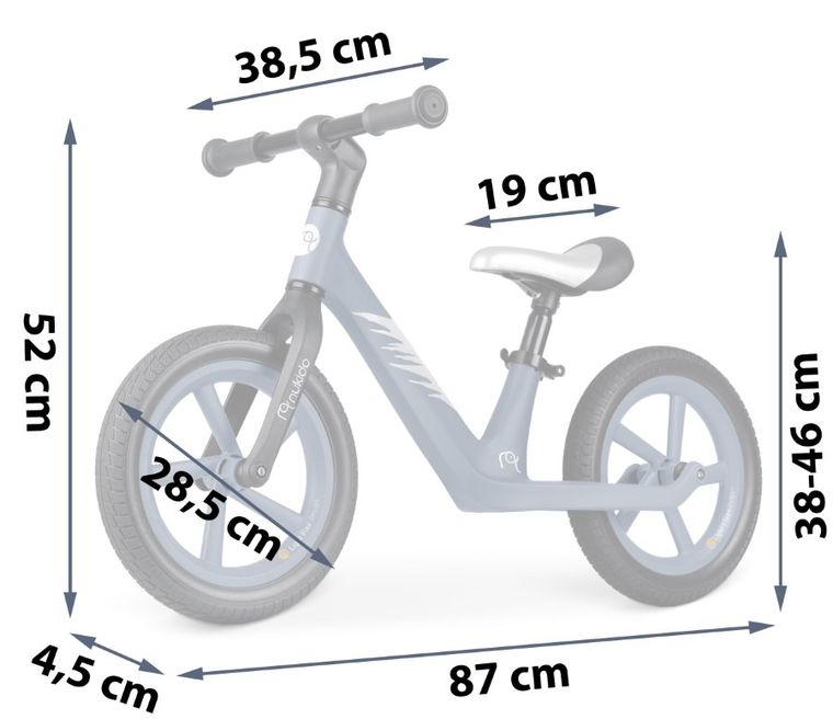 Nukido, Light Flee, rowerek biegowy dla dzieci, granatowy