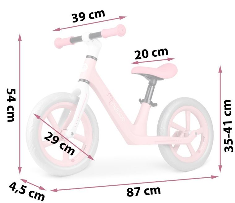Nukido, Light Flee, rowerek biegowy dla dzieci, różowy