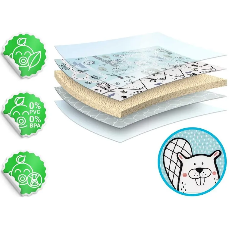 Nukido, mata piankowa, składana, 180-150-1.5 cm