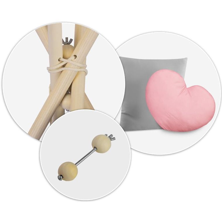 Nukido, namiot tipi dla dzieci, różowy