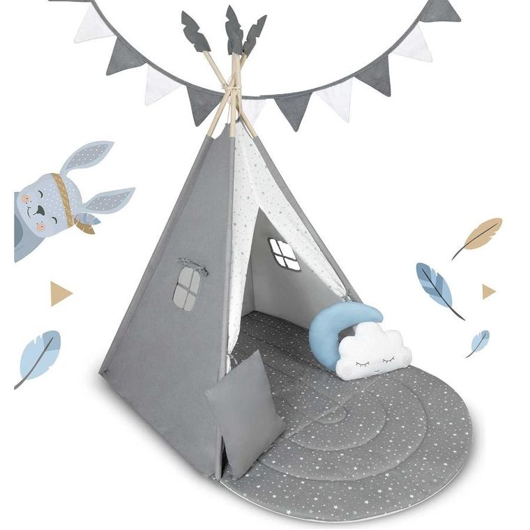 Nukido, namiot tipi dla dzieci, szary