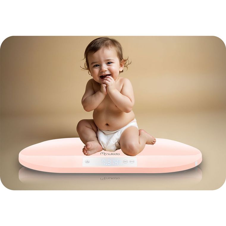 Nukido, NK-950, elektroniczna waga dla niemowląt, różowa
