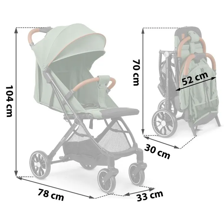 Nukido, Paseo, wózek dziecięcy, spacerówka, zielony