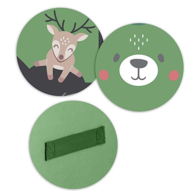 Nukido, pojemnik na zabawki i mata, zielony