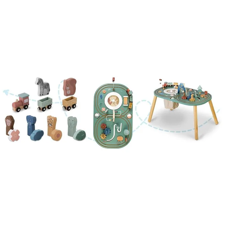 Nukido, stolik sensoryczny, drewniany