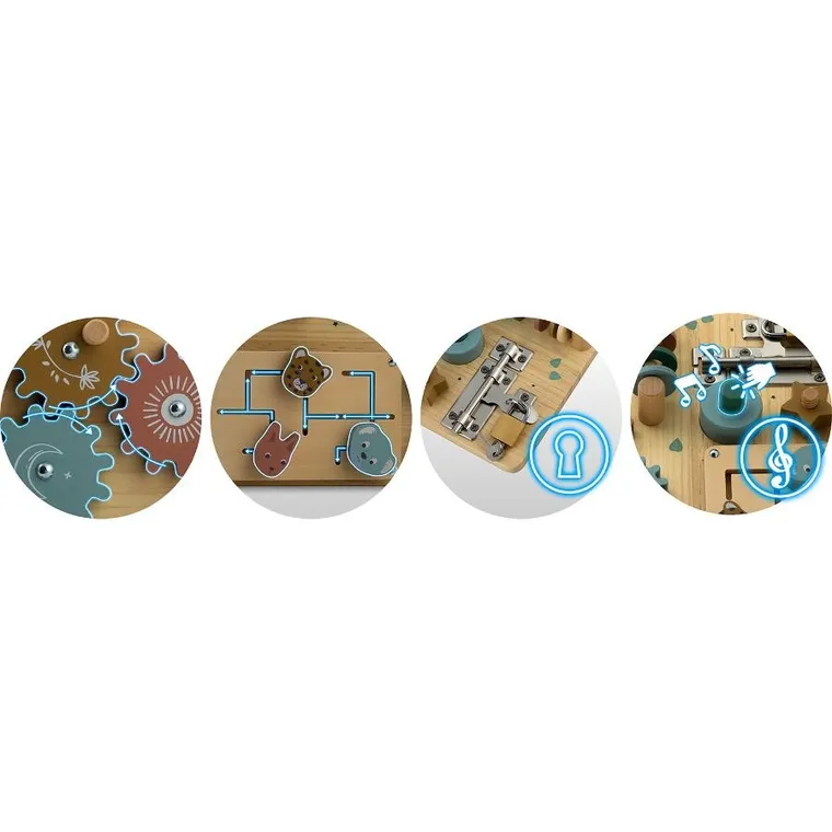 Nukido, tablica sensoryczna, drewniana