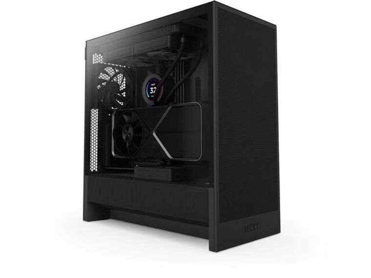 NZXT, H5 Flow Midi Tower, obudowa komputerowa z szybą, czarna