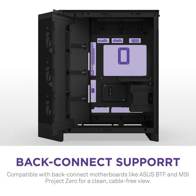 NZXT, obudowa komputerowa z oknem, H9 FLOW RGB+ MIDI TOWER, czarna
