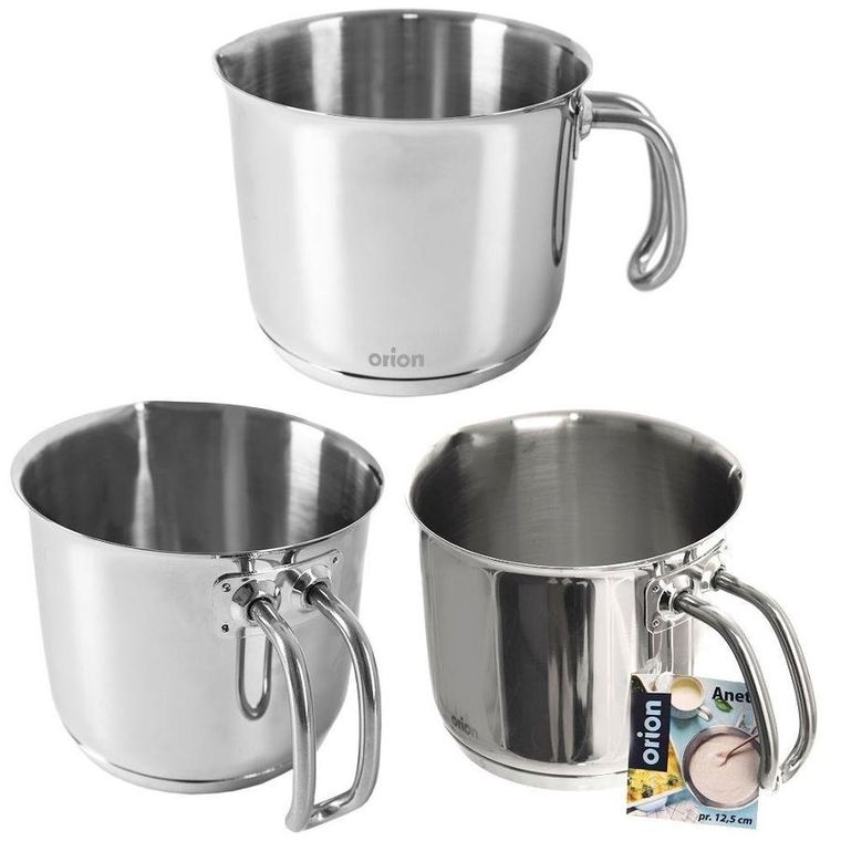 Orion, Anett, garnek do gotowania mleka, stalowy, 12.5 cm, 1l