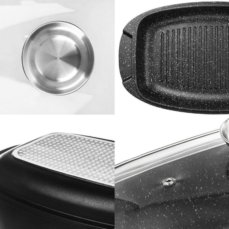 Orion, brytfanna granitowa z pokrywą 3w1, Grande, 5 l