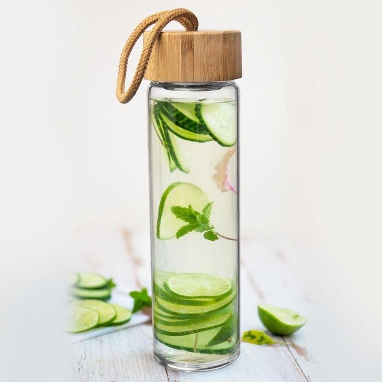 Orion, butelka szklana z sitkiem stalowym, 450 ml