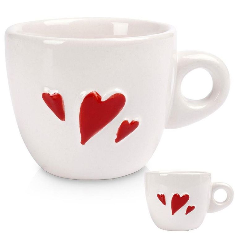 Orion, ceramiczna filiżanka do kawy espresso, serce, 80 ml