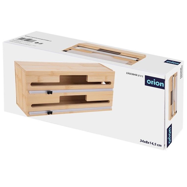 Orion, dyspenser do folii, podwójny, drewniany