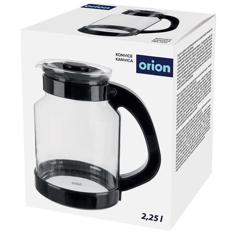 Orion, dzbanek do kawy i herbaty, szklany, 2,25l