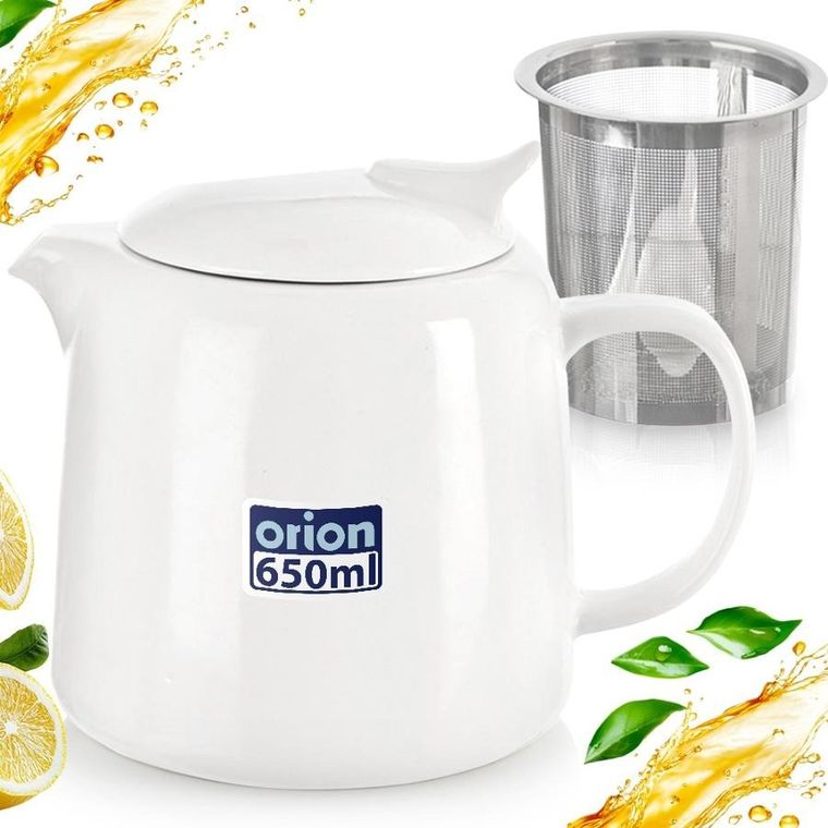 Orion, dzbanek z zaparzaczem do herbaty, porcelanowy, 650 ml
