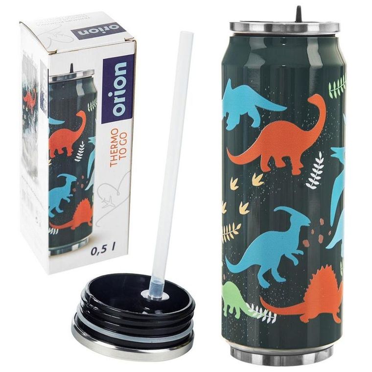 Orion, kubek termiczny, dinozaury, puszka, 500 ml