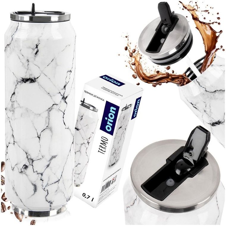 Orion, kubek termiczny, puszka, marmur, 700 ml