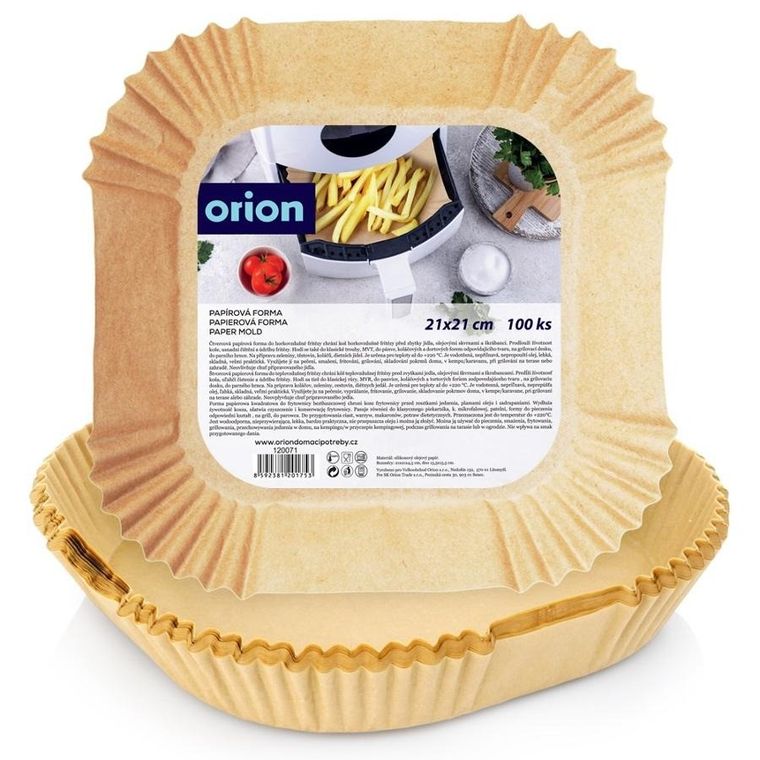 Orion, kwadratowy wkład papierowy do frytownicy, 21-21 cm, 100 szt.