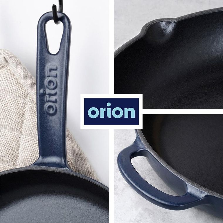 Orion, Litina, patelnia żeliwna emaliowana, 24 cm
