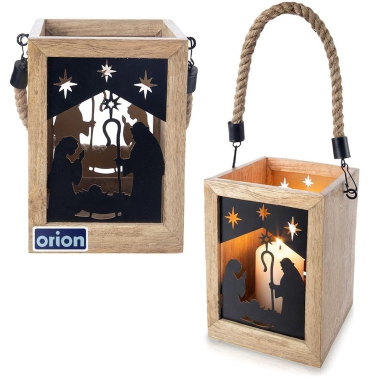 Orion, Mango, lampion na świeczkę, szopka, 14-14-20 cm