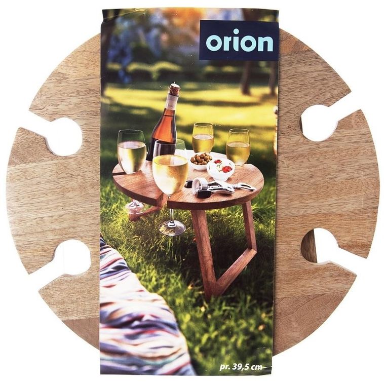 Orion, Mango, stolik piknikowy na wino, drewniany, składany, 39,5-24,5 cm