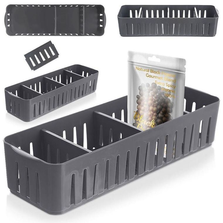 Orion, organizer kuchenny na przyprawy w torebkach, szary