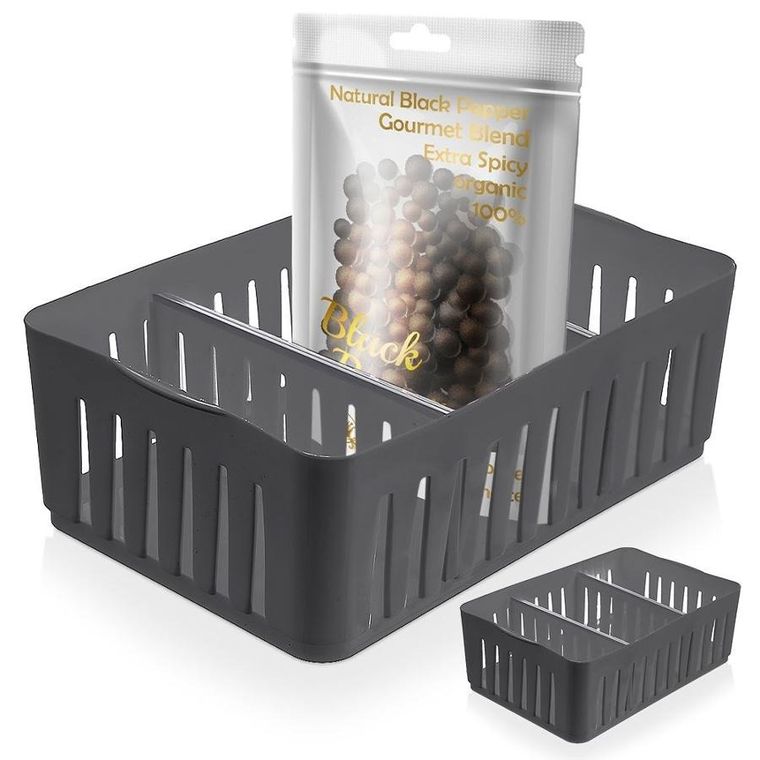 Orion, organizer kuchenny na przyprawy w torebkach, zioła, dzielony, szary