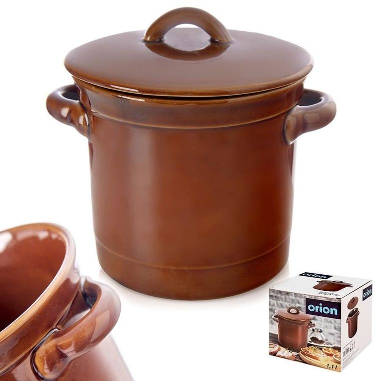 Orion, pojemnik kuchenny z pokrywką, ceramiczny, 1 l
