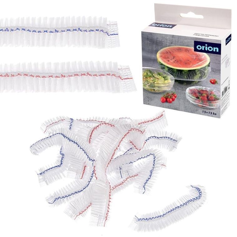 Orion, pokrywki uniwersalne do żywności z gumką elastyczne, 20/26 cm, 30 szt.