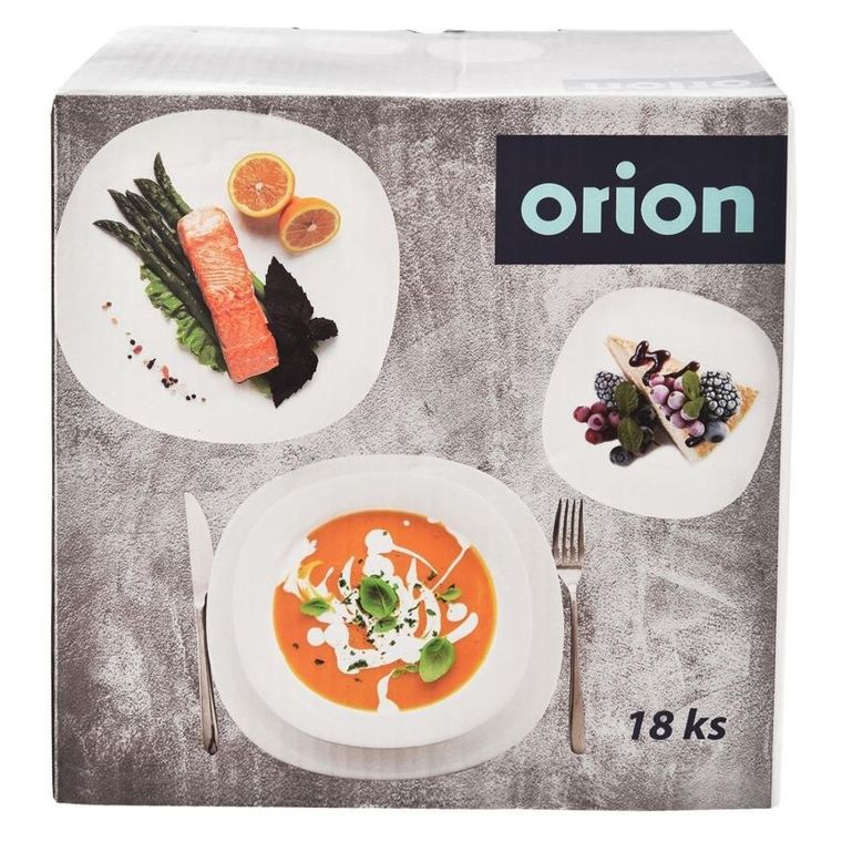 Orion, serwis obiadowy szklany, Luna, 18 elementów