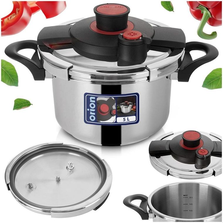 Orion, Storm, szybkowar, stalowy z automatycznym zamykaniem, 5l