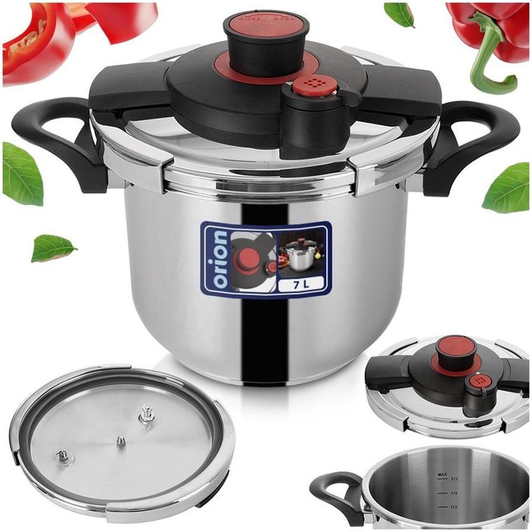 Orion, Storm, szybkowar, stalowy z automatycznym zamykaniem, 7l